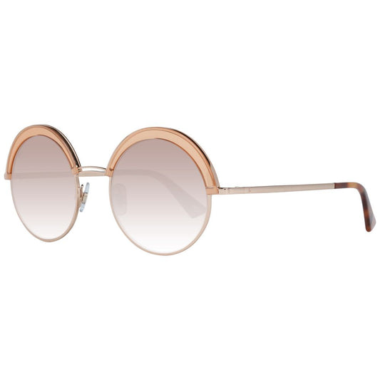 WEB EYEWEAR Women’s Sunglasses – Golden Metal Frame, Rose Lenses
