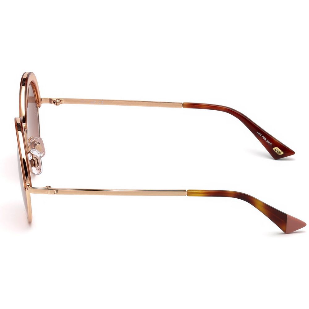 WEB EYEWEAR Women’s Sunglasses – Golden Metal Frame, Rose Lenses
