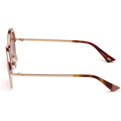WEB EYEWEAR Women’s Sunglasses – Golden Metal Frame, Rose Lenses