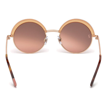 WEB EYEWEAR Women’s Sunglasses – Golden Metal Frame, Rose Lenses