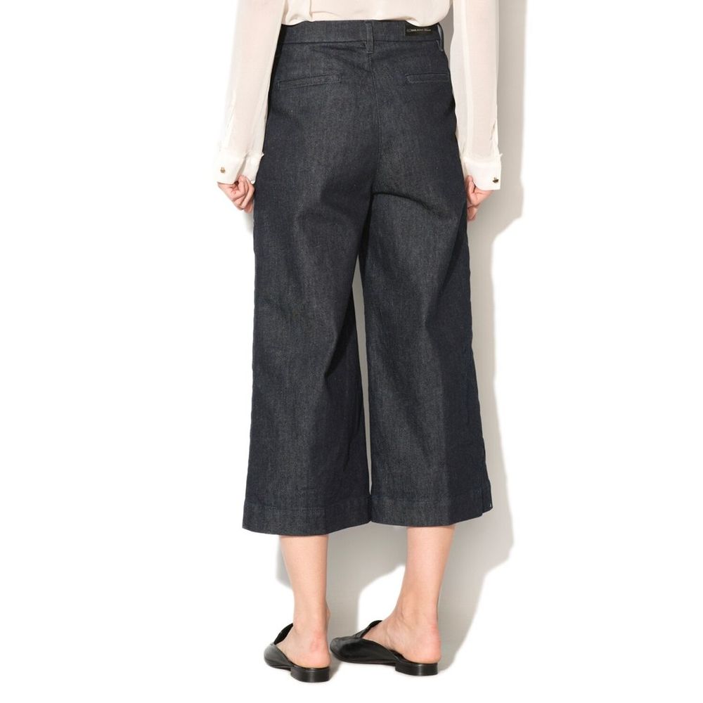 Gas Blue Polyester Cropped Jeans 25