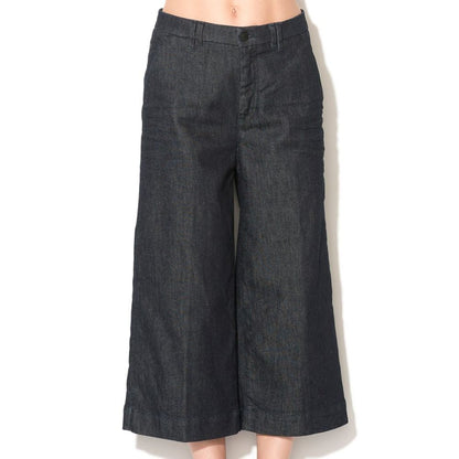 Gas Blue Polyester Cropped Jeans 25