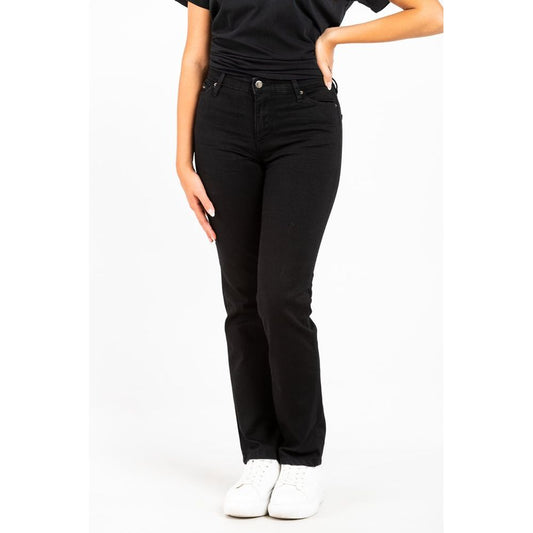 Gas Black Cotton Straight-Leg Jeans - Women’s Size 26