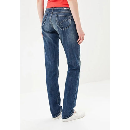 Gas Blue Cotton Straight-Leg Jeans - Women's Size 28