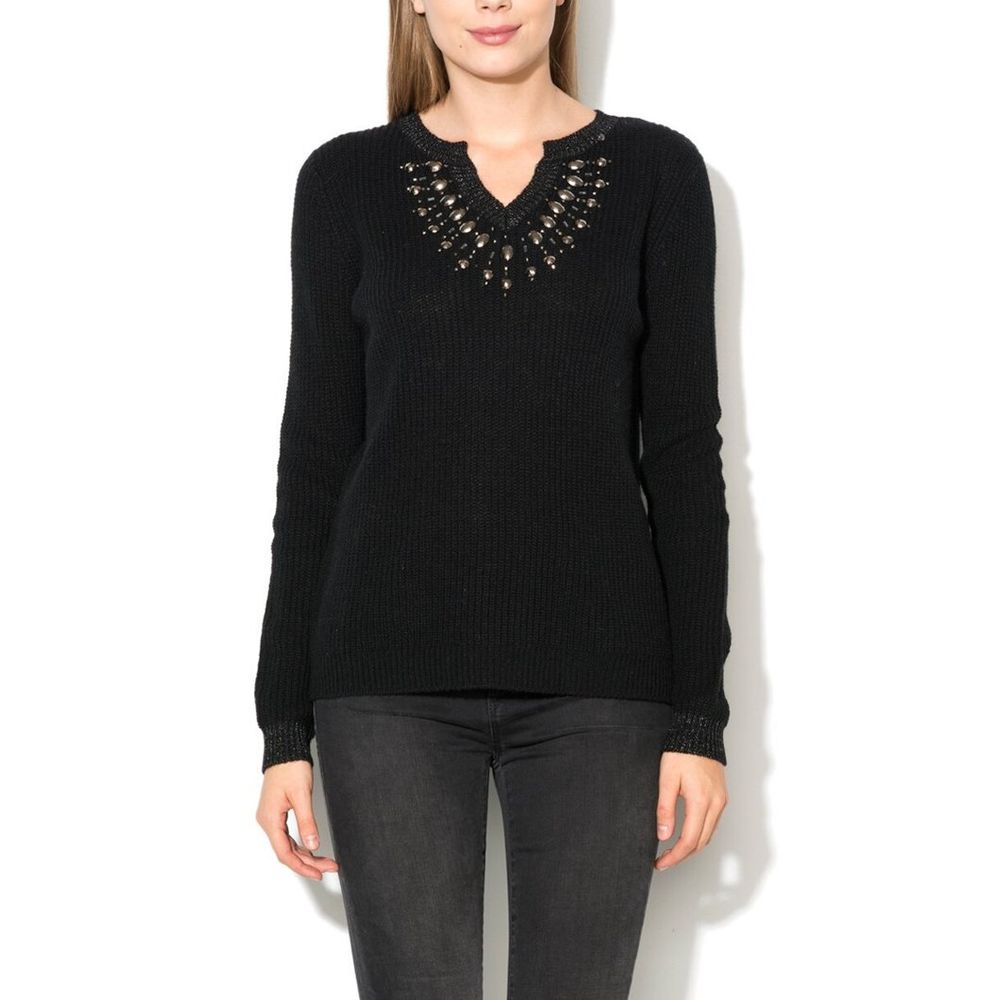Gas Black Polyacrylic Sweatshirt - Women's XS