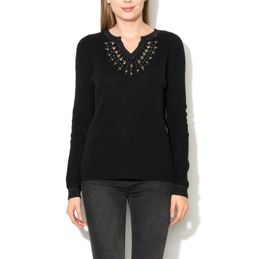 Gas Black Polyacrylic Sweatshirt - Women's XS
