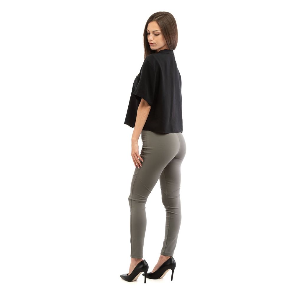 Patrizia Pepe Gray Viscose Skinny Pants IT42
