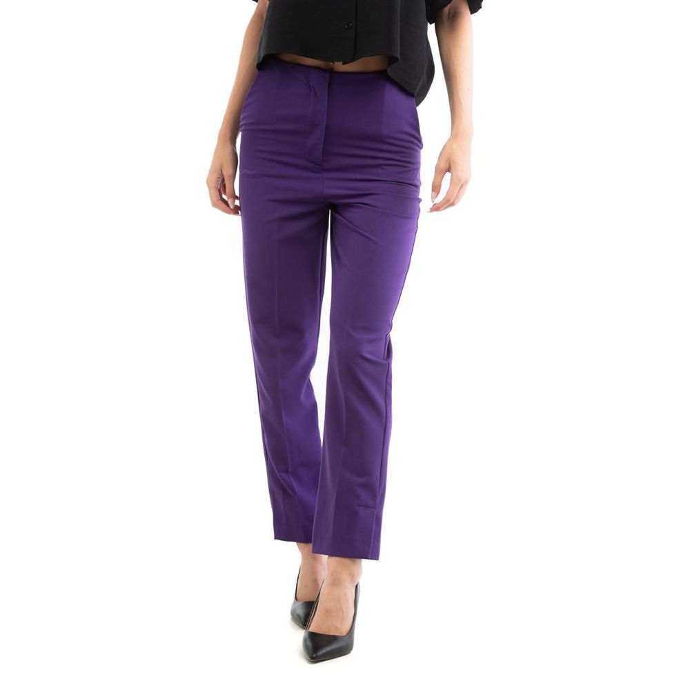 Patrizia Pepe Purple Polyester Casual Pants IT40