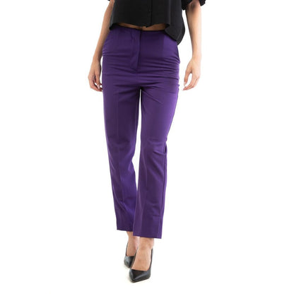 Patrizia Pepe Purple Polyester Casual Pants IT40