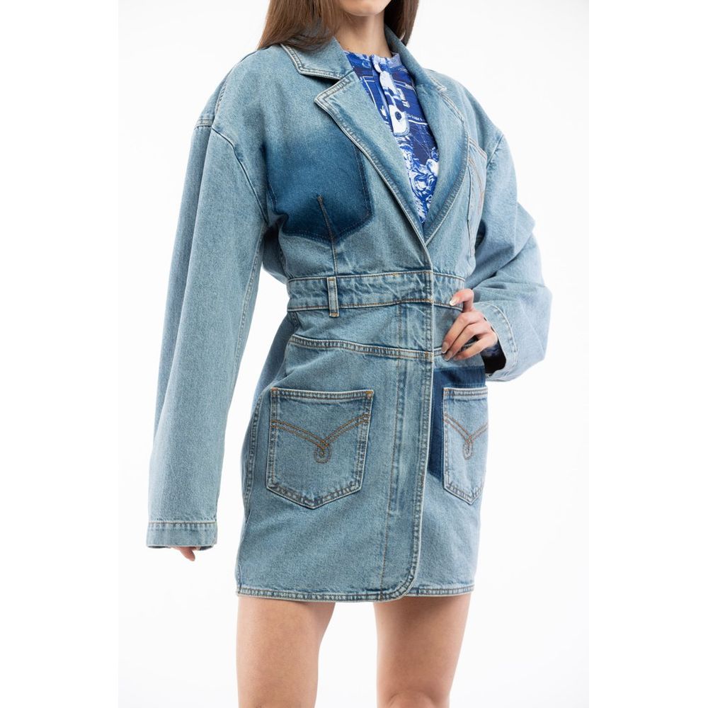 Moschino Multicolor Cotton Denim Jacket - Multi Light Blue, Women’s S