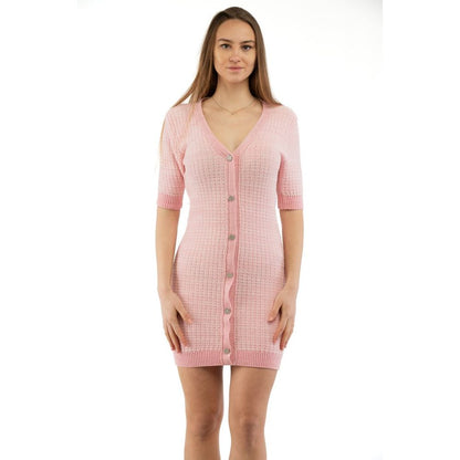 Moschino Multicolor Viscose Casual Dress in Multi Pink Hues - Size S
