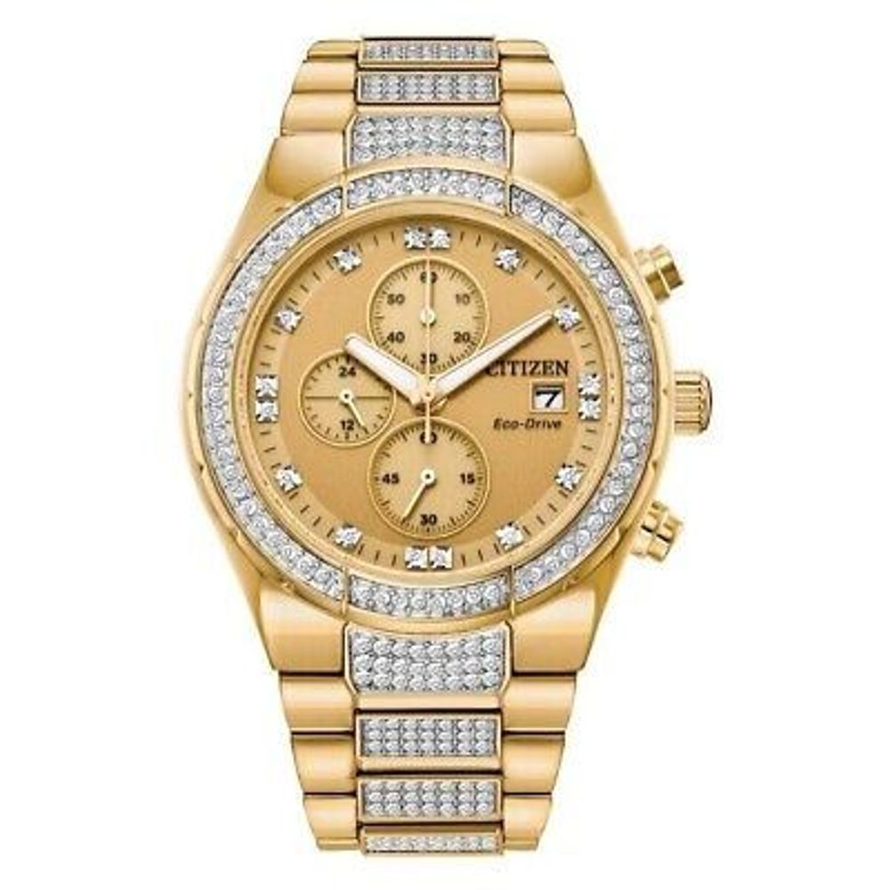 Citizen Men's Gold Stainless Steel Solar Bracelet Watch