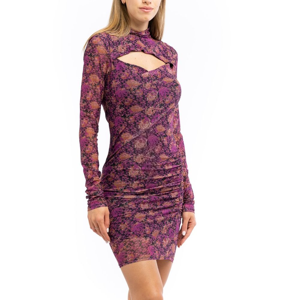 Patrizia Pepe Purple Floral Longsleeve Casual Dress - XS