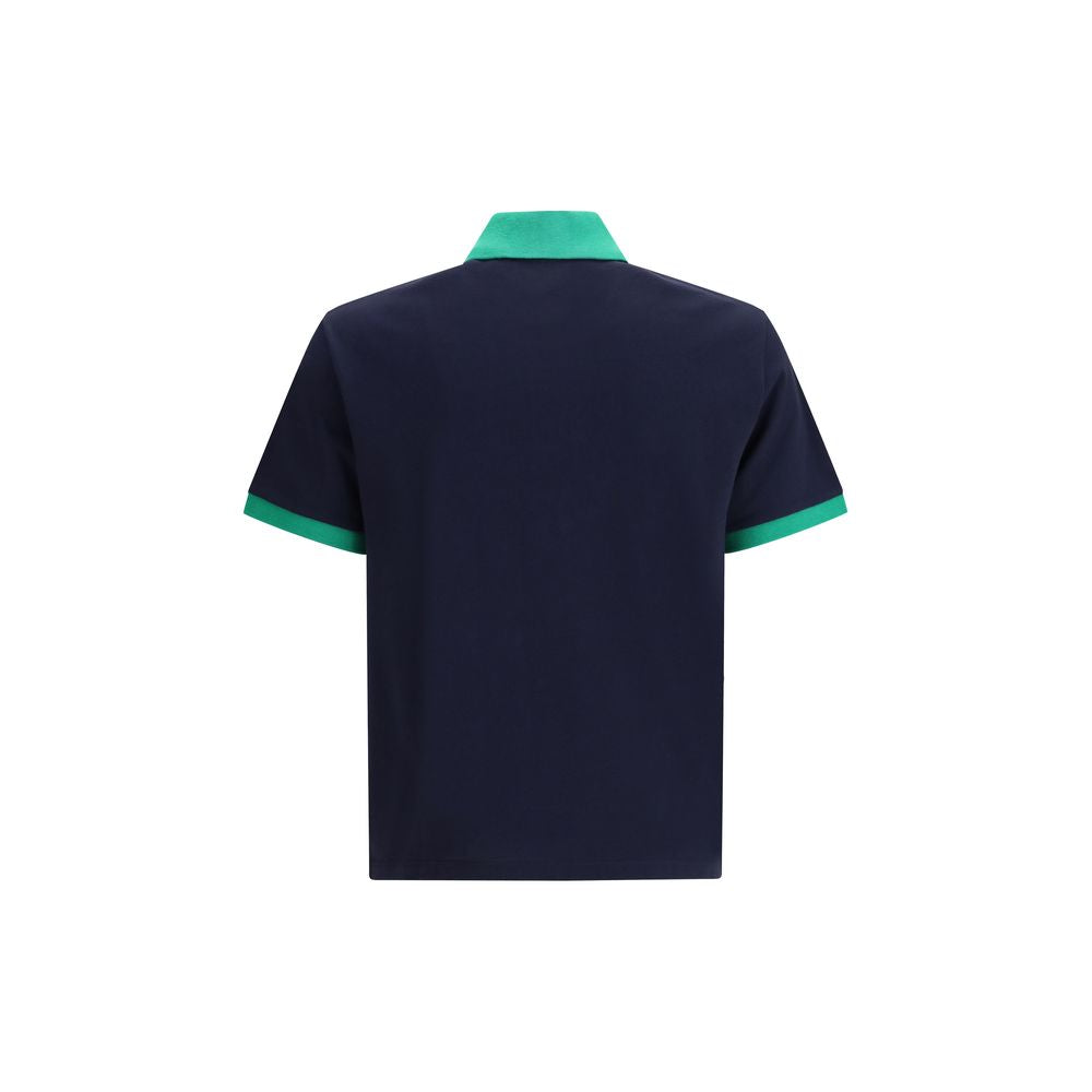 Versace Blue Cotton Polo Shirt - Iconic Luxury Casualwear