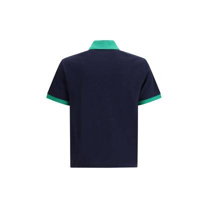 Versace Blue Cotton Polo Shirt - Iconic Luxury Casualwear