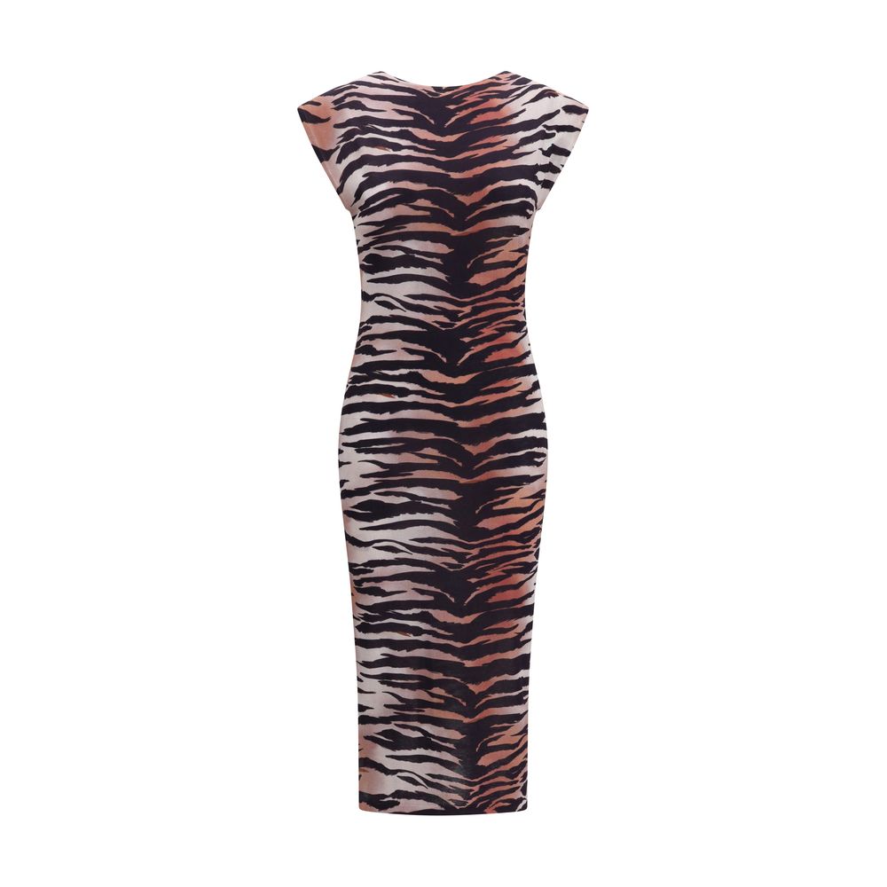 PINKO Multicolor Cotton Casual Dress - Tiger Print