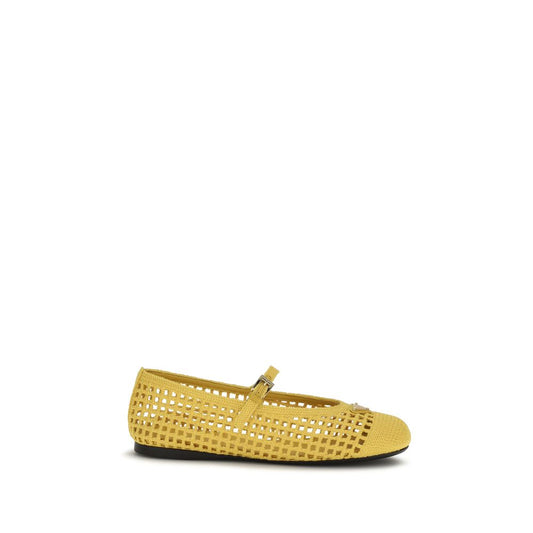 Prada Bicolor Cotton Ballet Flats: Handcrafted Elegance Redefined