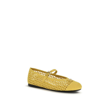 Prada Bicolor Cotton Ballet Flats: Handcrafted Elegance Redefined