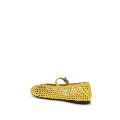 Prada Bicolor Cotton Ballet Flats: Handcrafted Elegance Redefined