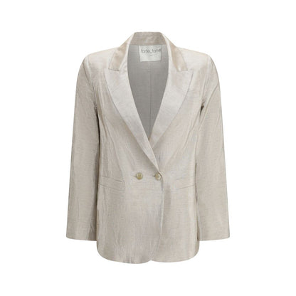 Forte-Forte Silver Cotton Blazer