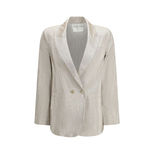 Forte-Forte Silver Cotton Blazer