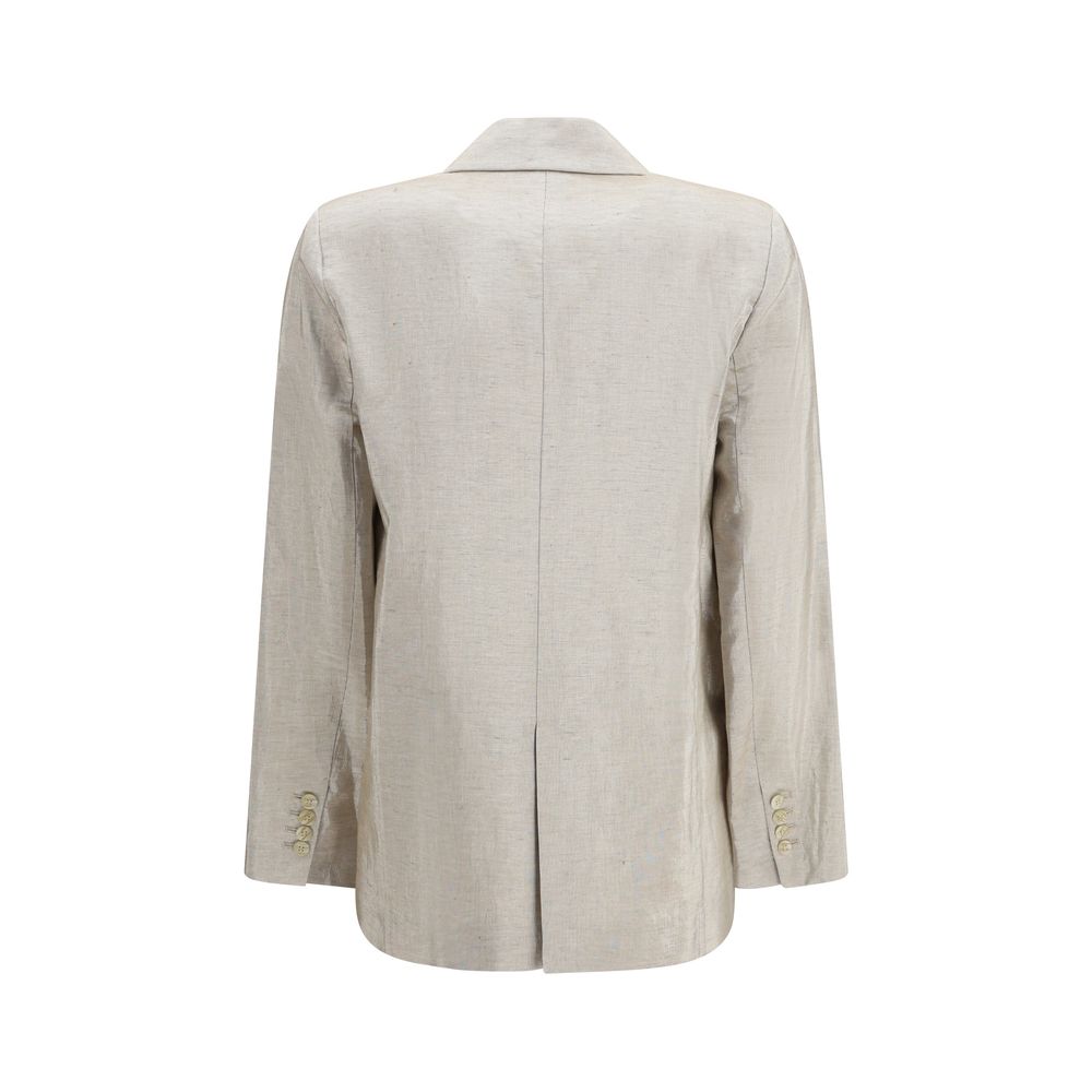 Forte-Forte Silver Cotton Blazer