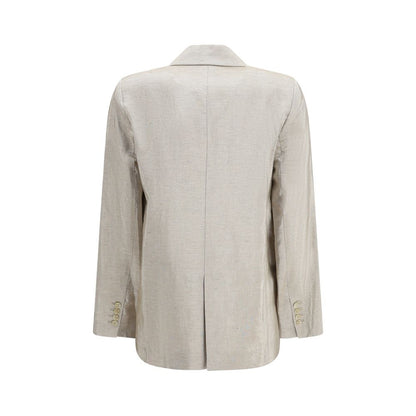 Forte-Forte Silver Cotton Blazer
