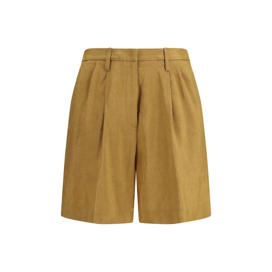 Forte-Forte Beige Linen Bermuda Shorts