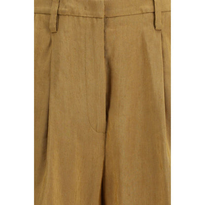 Forte-Forte Beige Linen Bermuda Shorts