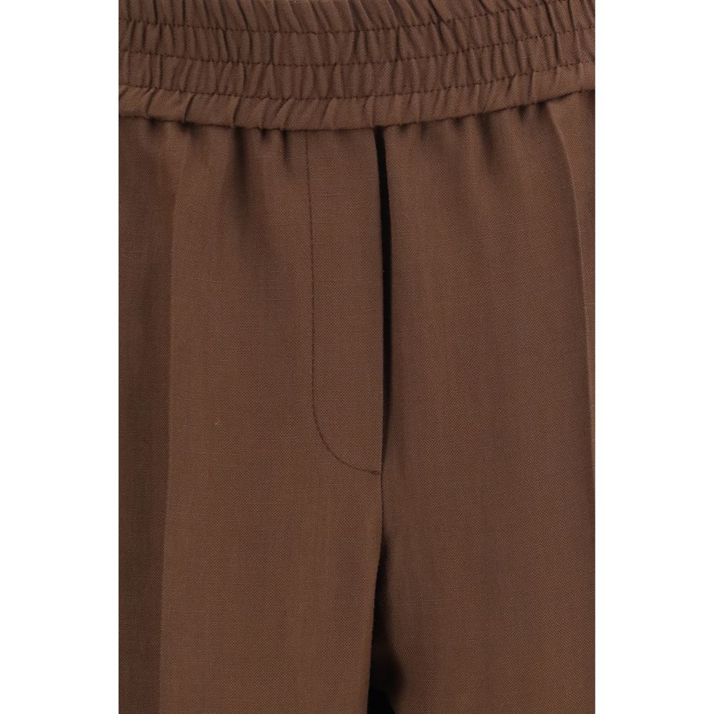 Brunello Cucinelli Brown Fluid Baggy Pull-On Trousers