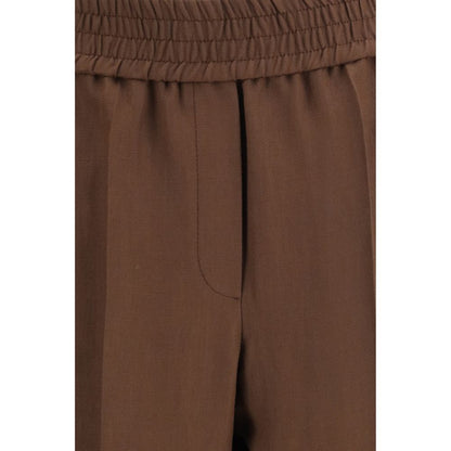 Brunello Cucinelli Brown Fluid Baggy Pull-On Trousers
