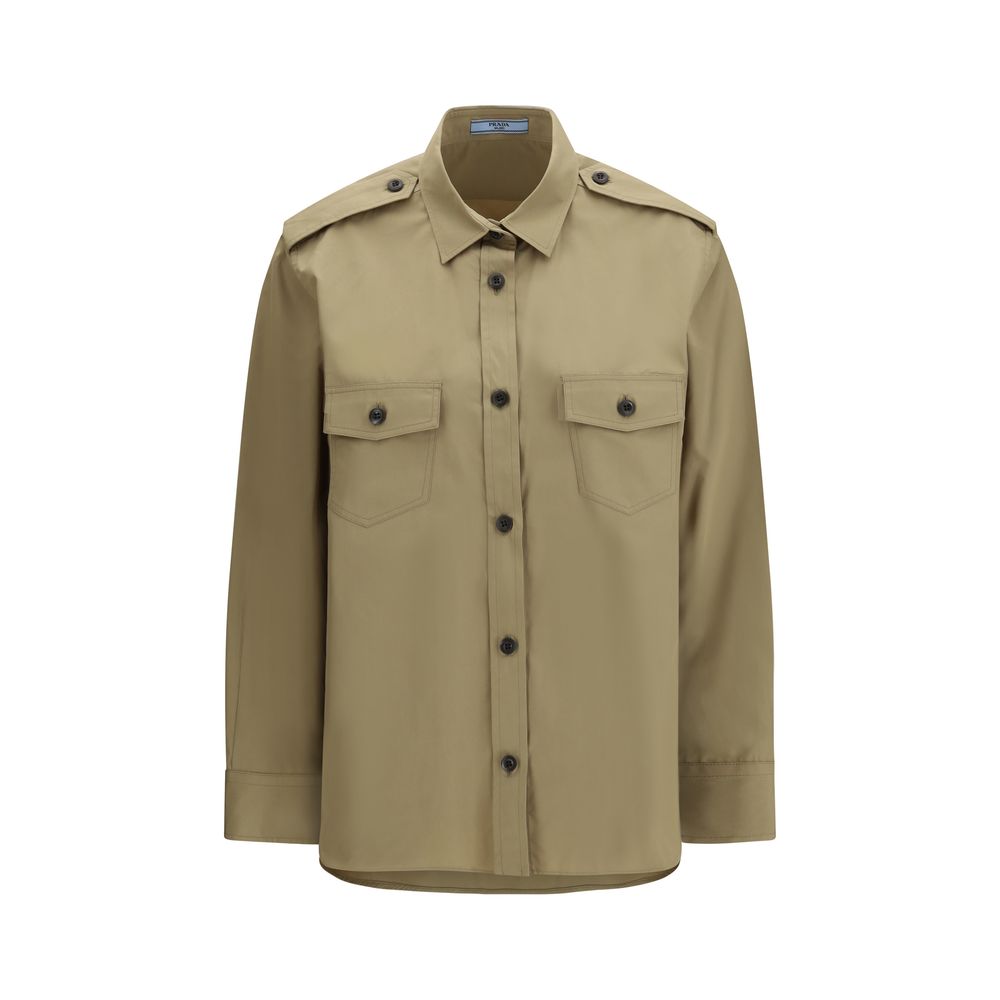 Prada Beige Cotton Poplin Shirt
