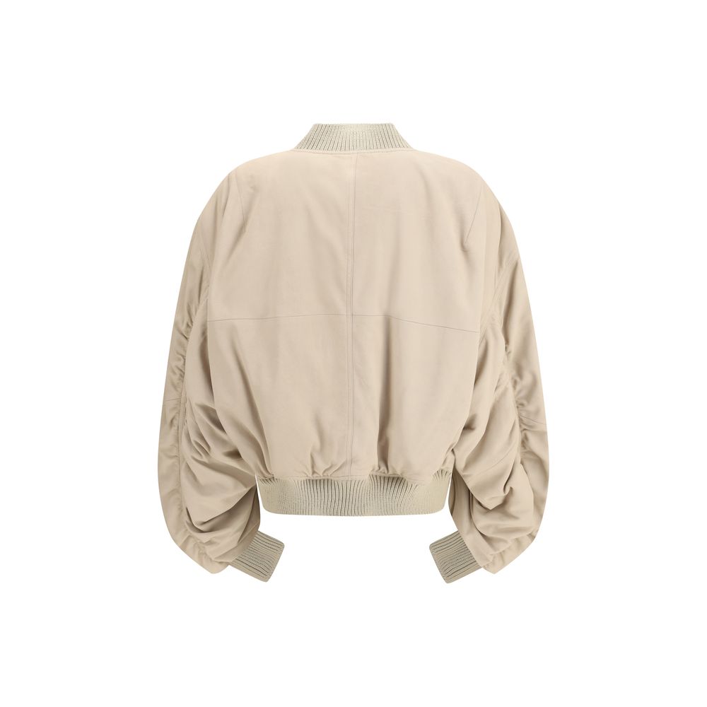 Rick Owens Secchia Flight Bomber Leather Jacket