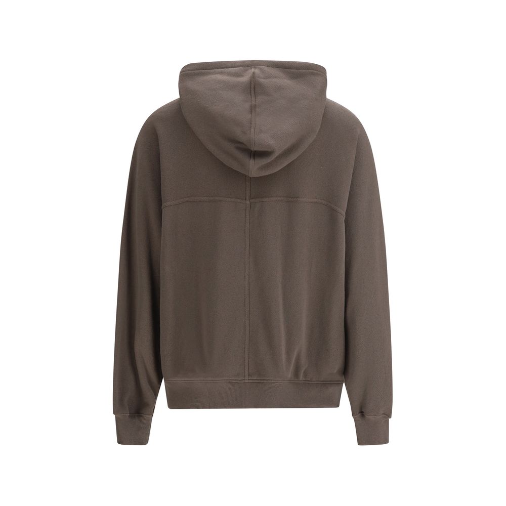 Rick Owens Brown Cotton Windbreaker Hooded Sweatshirt