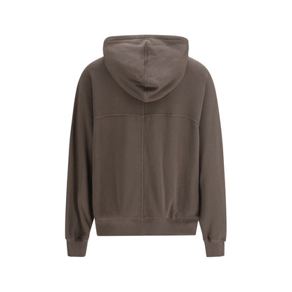 Rick Owens Brown Cotton Windbreaker Hooded Sweatshirt