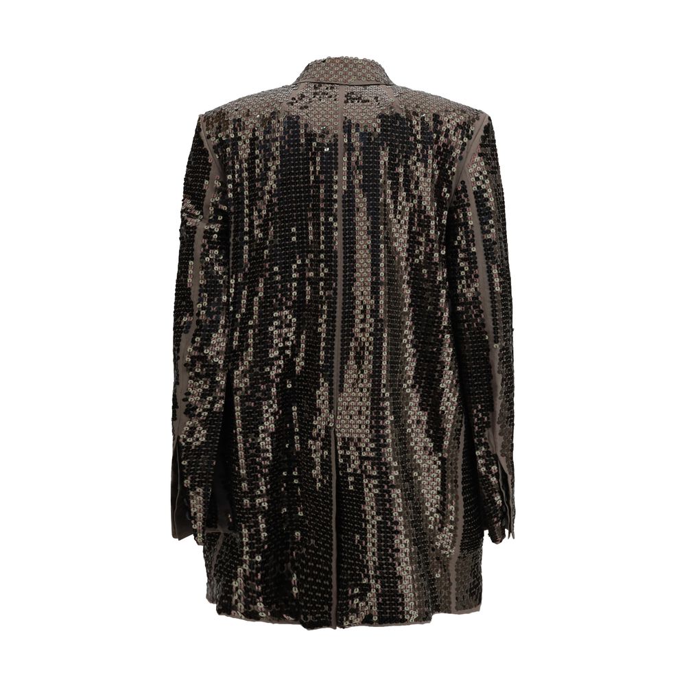 Rick Owens Concordian Embroidered Single-Breasted Jacket