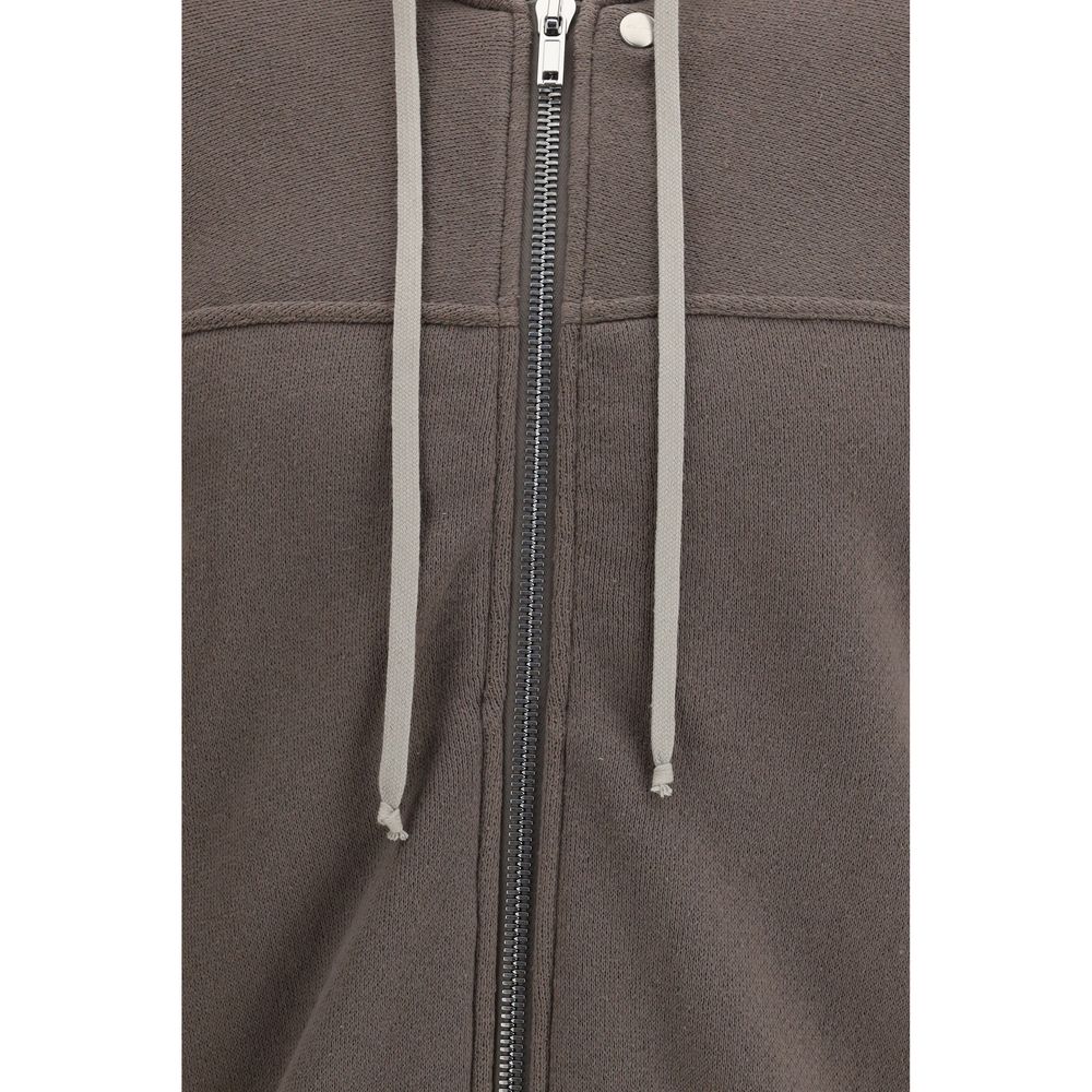 Rick Owens Brown Cotton Windbreaker Hooded Sweatshirt