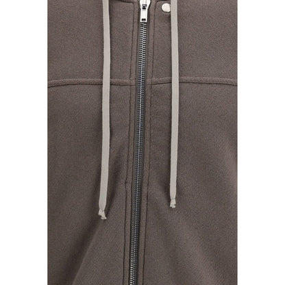 Rick Owens Brown Cotton Windbreaker Hooded Sweatshirt