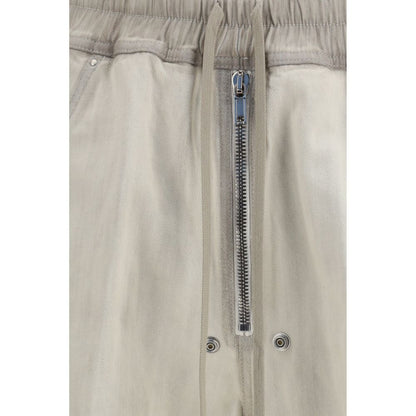 Rick Owens Wide Bela Pants in White Cotton