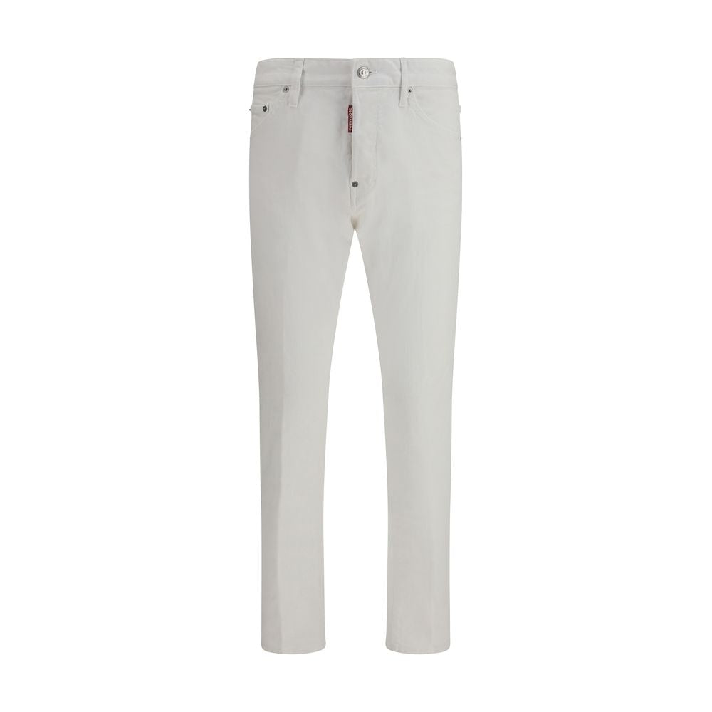 Dsquared2 White Cotton Jeans - Timeless Denim Versatility