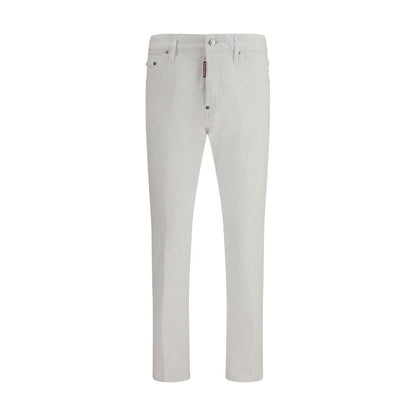 Dsquared2 White Cotton Jeans - Timeless Denim Versatility