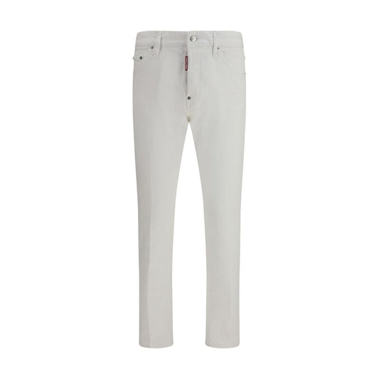 Dsquared2 White Cotton Jeans - Timeless Denim Versatility