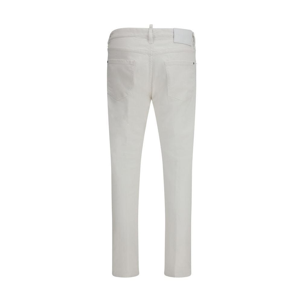 Dsquared2 White Cotton Jeans - Timeless Denim Versatility