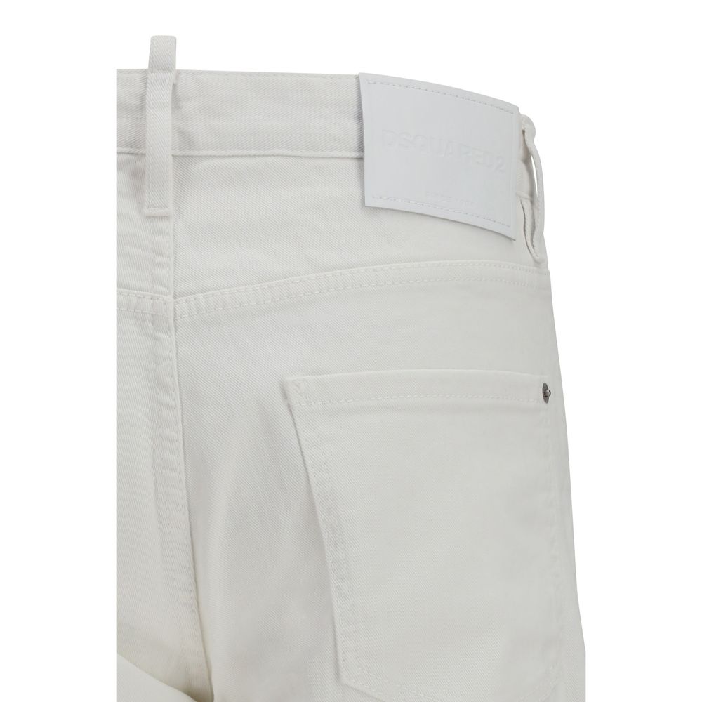 Dsquared2 White Cotton Jeans - Timeless Denim Versatility