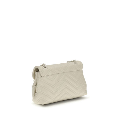 Gucci Beige Napa Leather Small GG Marmont Shoulder Bag