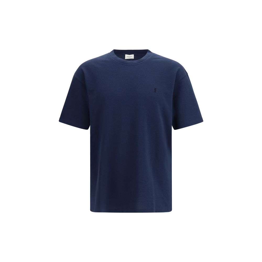 Saint Laurent Blue Oversize Cassandre Piqué T-Shirt