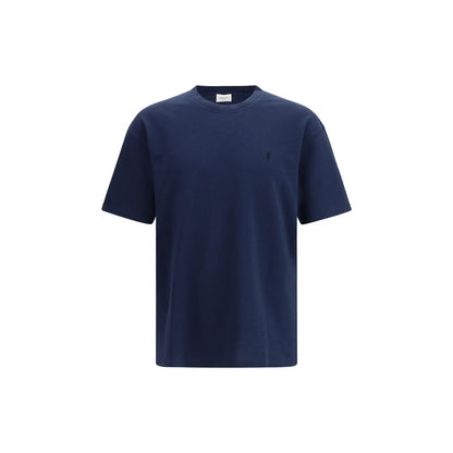Saint Laurent Blue Oversize Cassandre Piqué T-Shirt