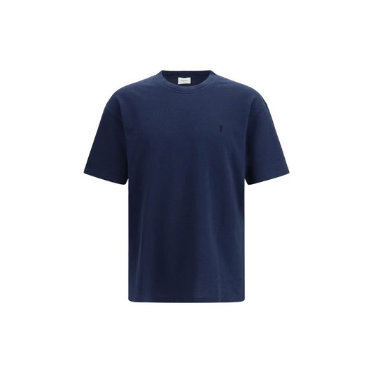 Saint Laurent Blue Oversize Cassandre Piqué T-Shirt