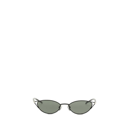Alexander McQueen Cat-Eye Sunglasses – Black Metal Frames, Smoke Lenses
