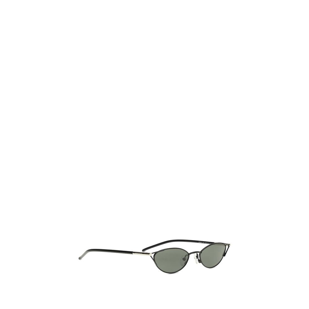 Alexander McQueen Cat-Eye Sunglasses – Black Metal Frames, Smoke Lenses